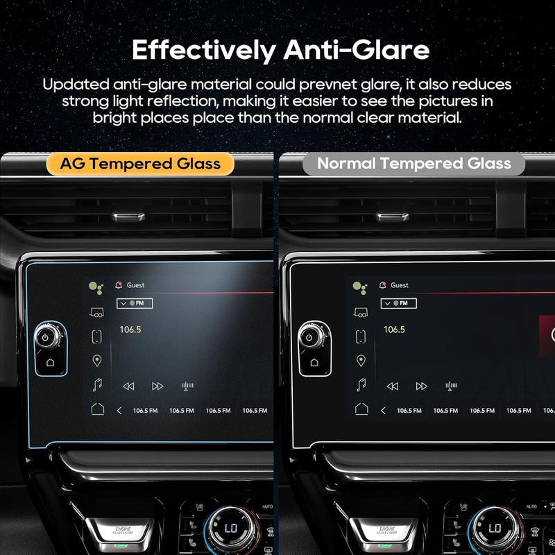 LFOTPP For 2026 GMC Sierra Screen Protector 2022-2025 Sierra 1500& 2024-2026 Sierra 2500HD 3500HD(AT4/AT4X/Denali/Denali Ultimate) (Buttons on the Screen) 13.4 Inch Navi Touchscreen [Matte Glass] Anti-Glare - Image 3